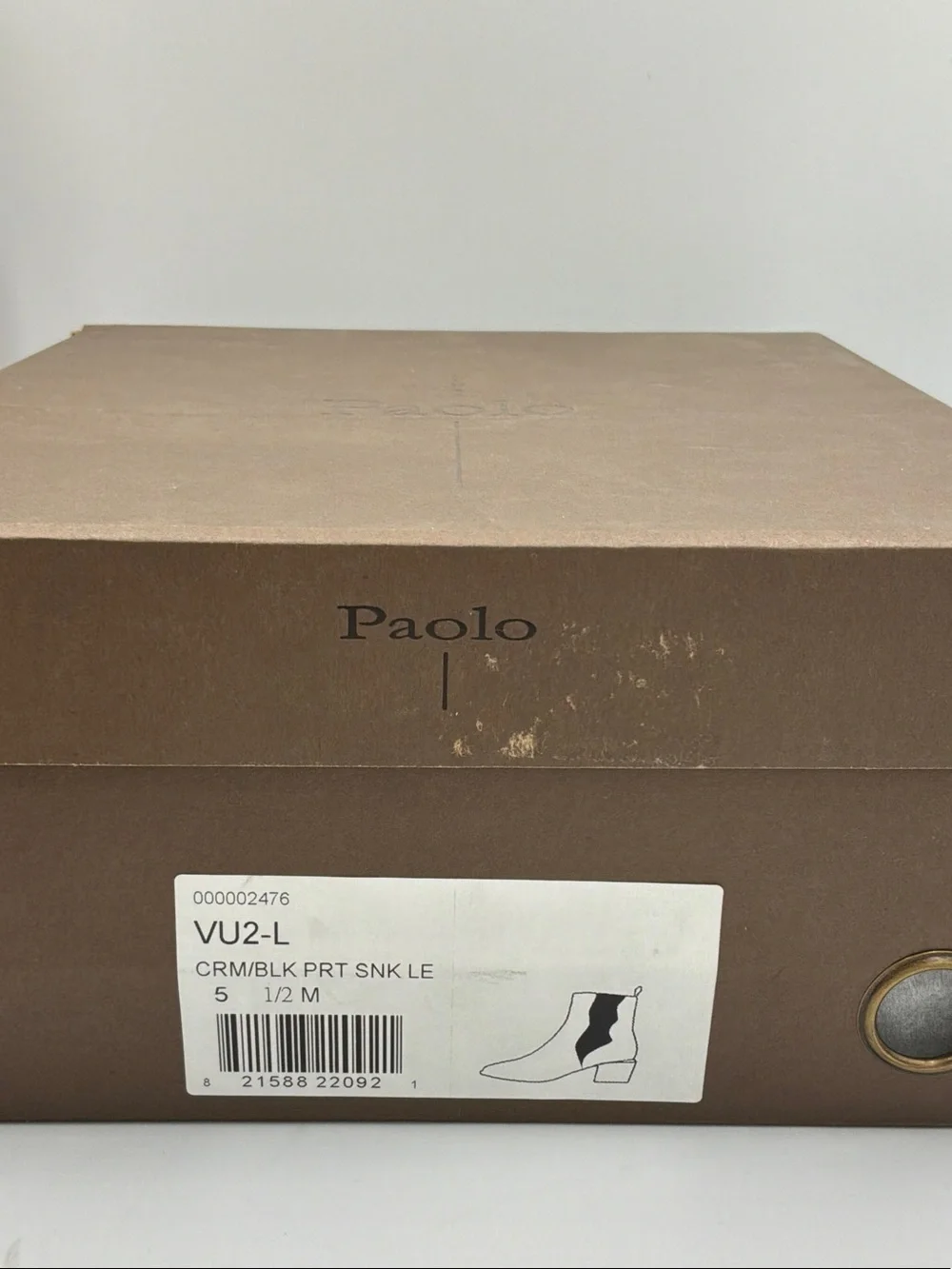 Paolo Black & Cream Snake-Print Chelsea Ankle Boots